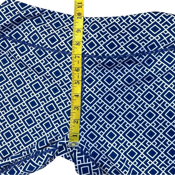 J. McLaughlin Libby Legging Blue and White Diamond print size Large - Picture 11 of 12
